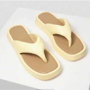 MOTF  Yellow and Brown Sandals Minimalist Design